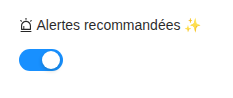 Disable alert recommendations