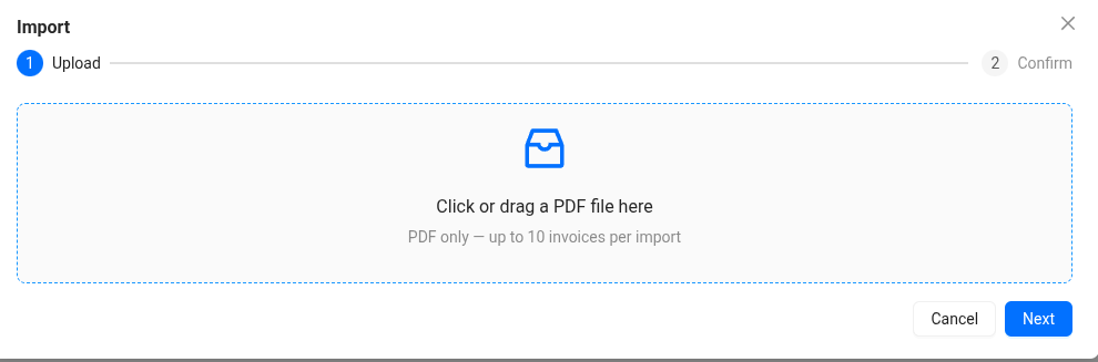 Invoice import