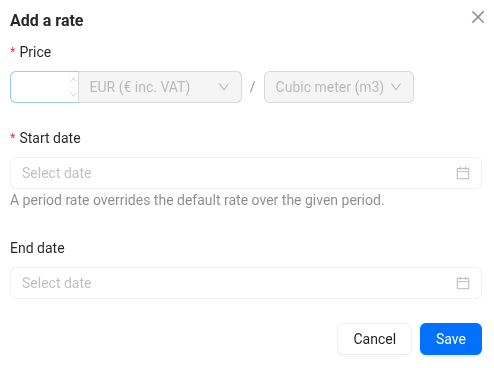 Adding a rate