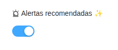 Disable alert recommendations